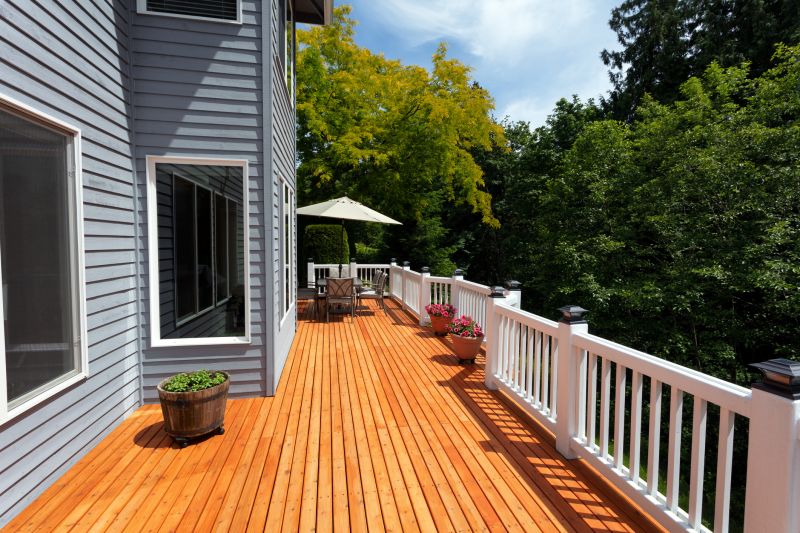 Wooden Deck with Railings
